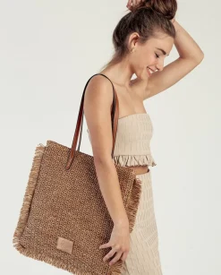 PORRONET Bolsos|Bolso De Rafia Trenzada Terranova