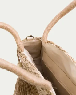 PORRONET Bolsos|Bolso Redondo Rafia Natural Pinets