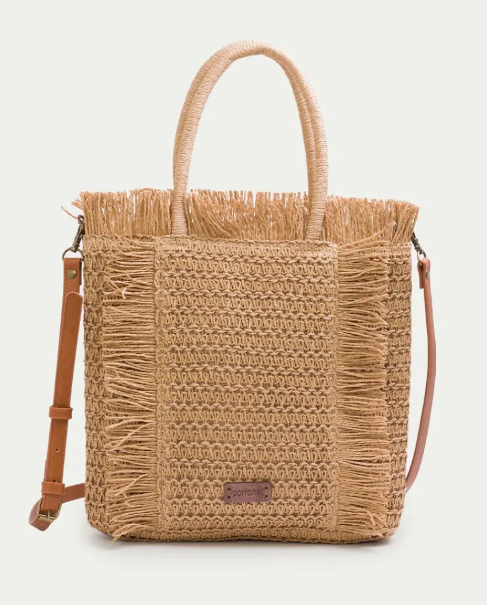 PORRONET Bolsos|Bolso Shopper Macarena Rafia