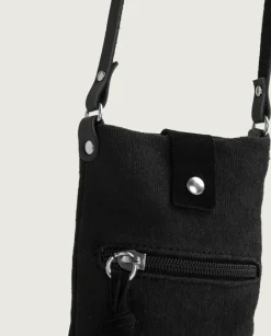 PORRONET Bolsos|Bolso Textil Negro Malia