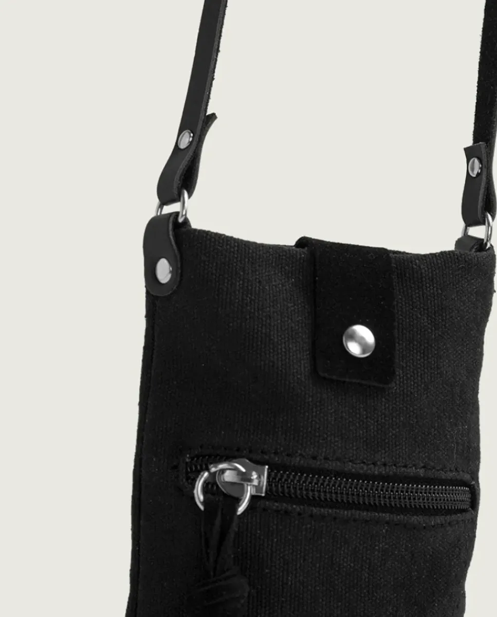 PORRONET Bolsos|Bolso Textil Negro Malia