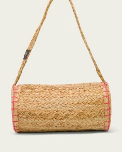 PORRONET Bolsos|Bolso Yute Natural Fucsia Granadella