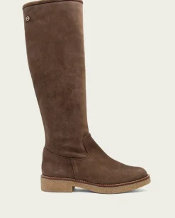 PORRONET Botas Mujer|Botas Altas Planas Moka Con Cremallera Vega
