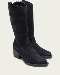 PORRONET Botas Mujer|Botas Cowboy Carbon Con Cremallera Java