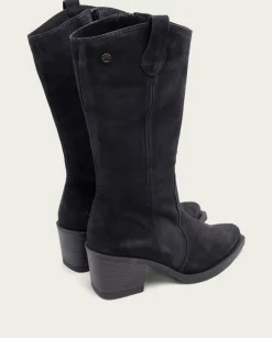 PORRONET Botas Mujer|Botas Cowboy Carbon Con Cremallera Java