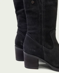 PORRONET Botines Mujer|Botas De Tacón Carbon Con Cremallera Nia