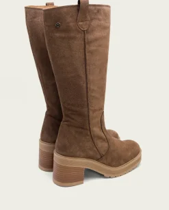 PORRONET Botas Mujer|Botas De Tacón Moka Con Cremallera Roxana