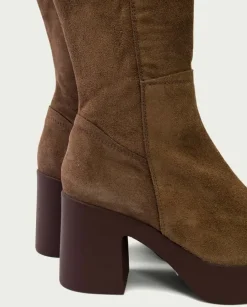 PORRONET Botas Mujer|Botas De Tacón Moka Con Cremallera Larisa