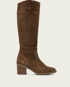 PORRONET Botas Mujer|Botas De Tacón Moka Con Cremallera Nora