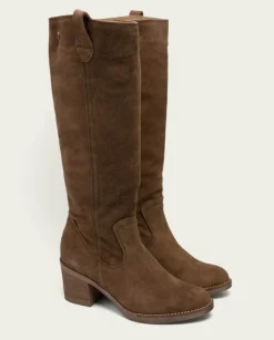 PORRONET Botas Mujer|Botas De Tacón Moka Con Cremallera Nora