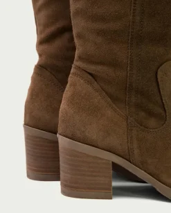 PORRONET Botas Mujer|Botas De Tacón Moka Con Cremallera Nora