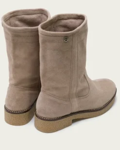 PORRONET Botines Mujer|Botas Plana Arena Vanessa