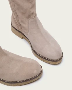PORRONET Botines Mujer|Botas Plana Arena Vanessa