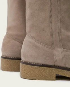 PORRONET Botines Mujer|Botas Plana Arena Vanessa