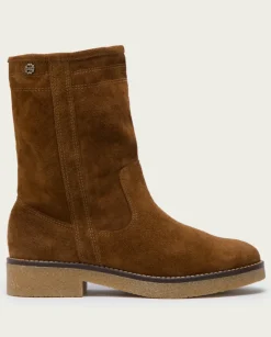 PORRONET Botines Mujer|Botas Plana Cuero Vanessa