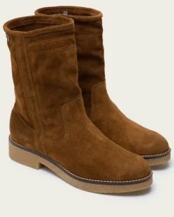 PORRONET Botines Mujer|Botas Plana Cuero Vanessa