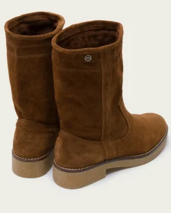 PORRONET Botines Mujer|Botas Plana Cuero Vanessa