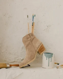 PORRONET Botines Mujer|Botines Cowboy Arena Con Cremallera Jara