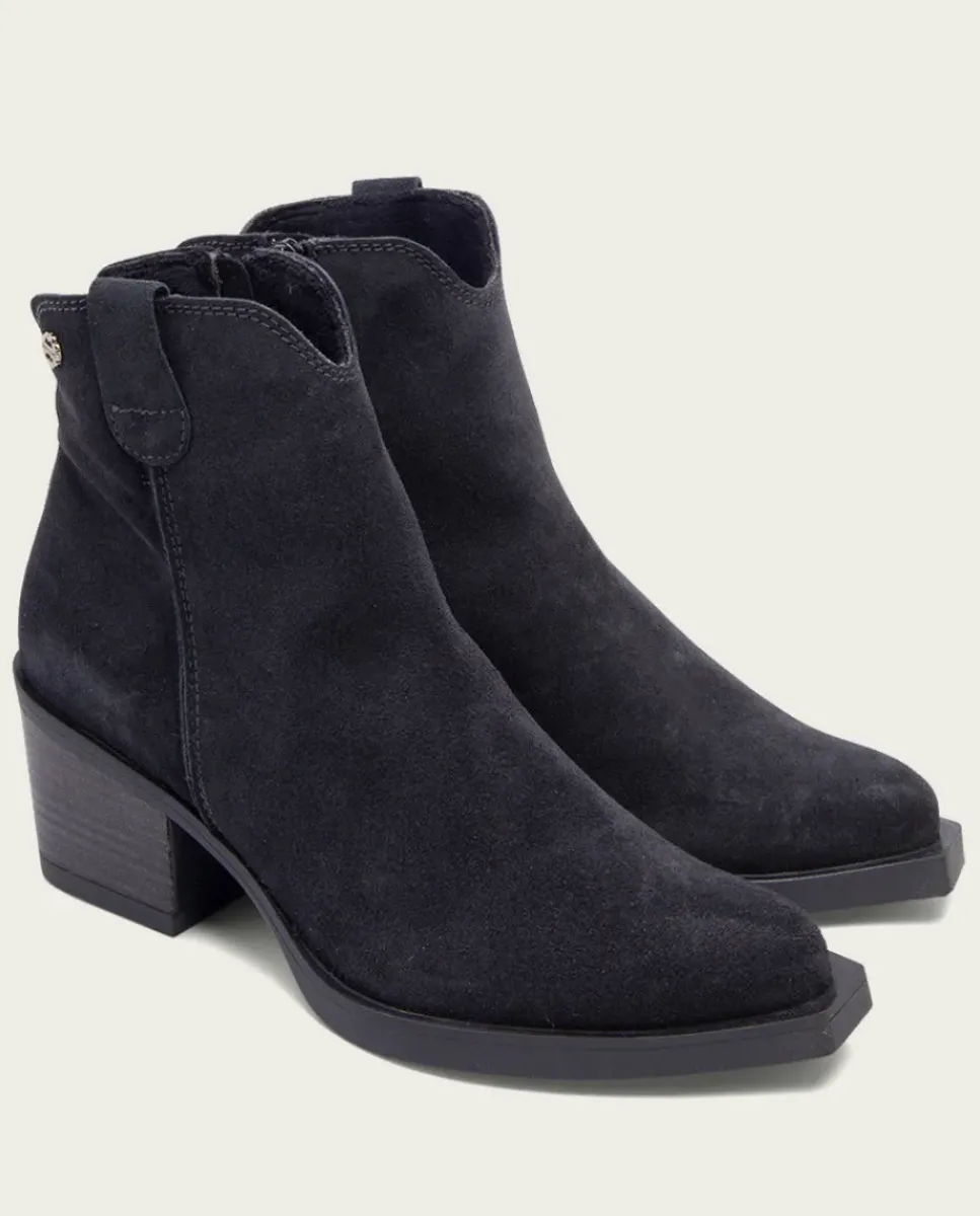 PORRONET Botines Mujer|Botines Cowboy Carbon Con Cremallera Jara