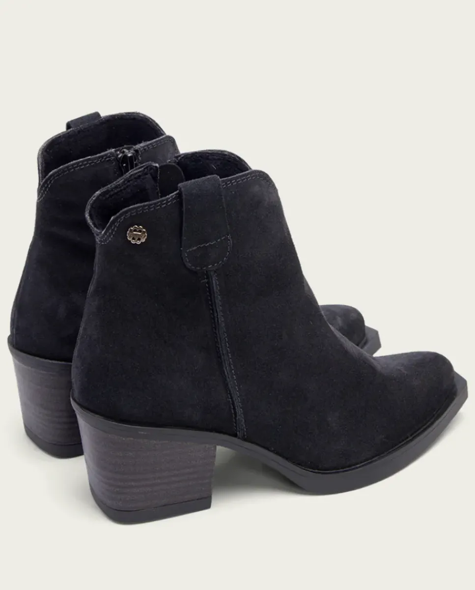 PORRONET Botines Mujer|Botines Cowboy Carbon Con Cremallera Jara