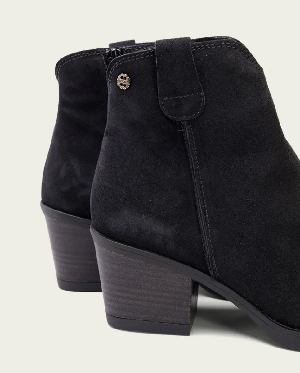 PORRONET Botines Mujer|Botines Cowboy Carbon Con Cremallera Jara
