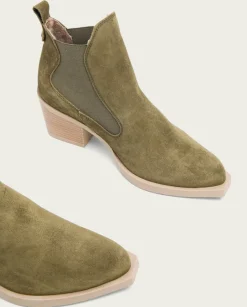 PORRONET Botines Mujer|Botines Cowboy Kaki Con Elasticos Jackie