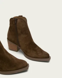 PORRONET Botines Mujer|Botines Cowboy Moka Con Cremallera Jara