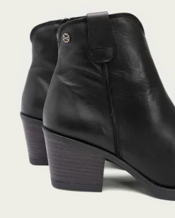 PORRONET Botines Mujer|Botines Cowboy Negro Con Cremallera Jade