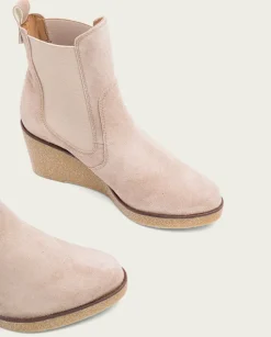 PORRONET Botines Tacón|Botines De Cuña Arena Con Elasticos Malena