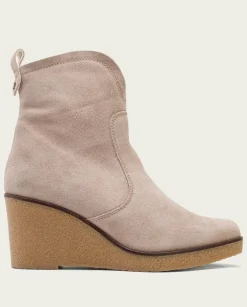 PORRONET Botines Mujer|Botines De Cuña Arena Con Cremallera Mabel