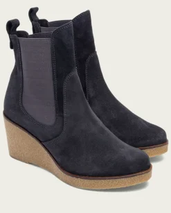 PORRONET Botines Mujer|Botines De Cuña Carbon Con Elasticos Malena