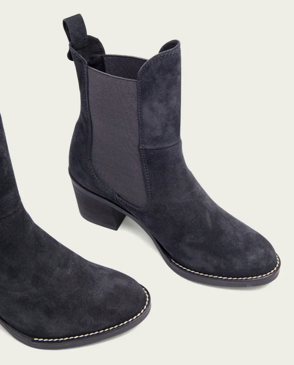 PORRONET Botines Mujer|Botines De Tacón Carbon Con Elasticos Ninet