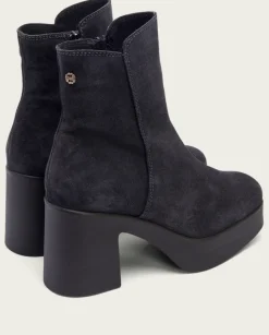 PORRONET Botines Mujer|Botines De Tacón Carbon Con Cremallera Leta