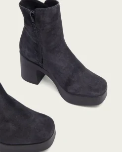 PORRONET Botines Mujer|Botines De Tacón Carbon Con Cremallera Leta