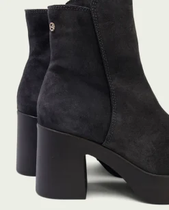 PORRONET Botines Mujer|Botines De Tacón Carbon Con Cremallera Leta