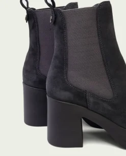 PORRONET Botines Mujer|Botines De Tacón Carbon Con Elasticos Lena