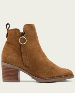 PORRONET Botines Mujer|Botines De Tacón Cuero Con Cremallera Nery