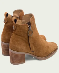 PORRONET Botines Mujer|Botines De Tacón Cuero Con Cremallera Nery