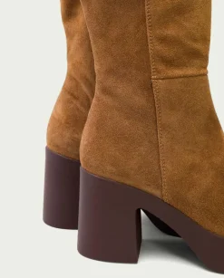 PORRONET Botines Mujer|Botines De Tacón Cuero Con Cremallera Lisa