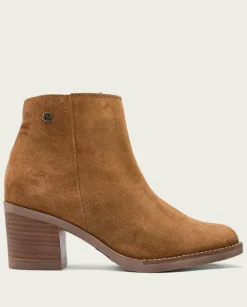 PORRONET Botines Mujer|Botines De Tacón Cuero Con Cremallera Nala