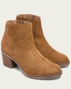 PORRONET Botines Mujer|Botines De Tacón Cuero Con Cremallera Nala