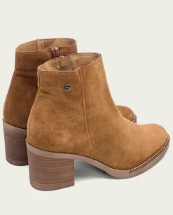 PORRONET Botines Mujer|Botines De Tacón Cuero Con Cremallera Nala