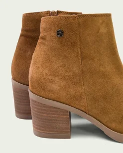 PORRONET Botines Mujer|Botines De Tacón Cuero Con Cremallera Nala