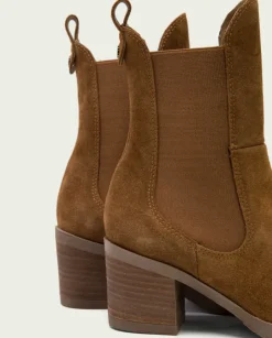 PORRONET Botines Mujer|Botines De Tacón Cuero Con Elasticos Ninet
