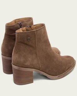 PORRONET Botines Mujer|Botines De Tacón Moka Con Cremallera Nala
