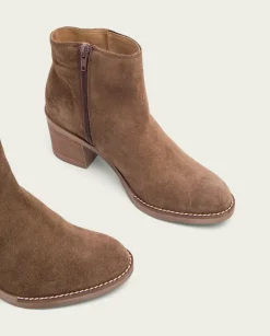 PORRONET Botines Mujer|Botines De Tacón Moka Con Cremallera Nala