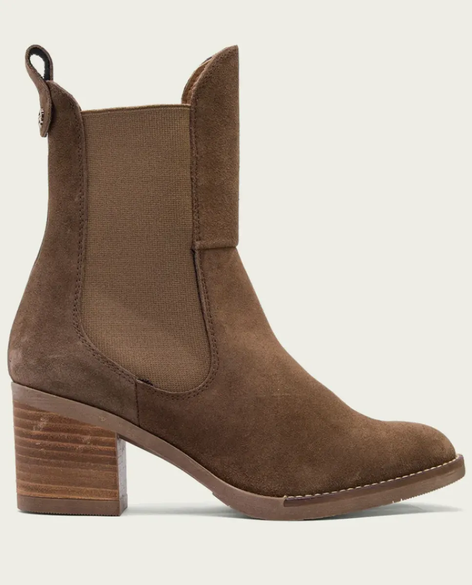 PORRONET Botines Tacón|Botines De Tacón Moka Con Elasticos Ninet