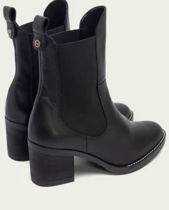 PORRONET Botines Mujer|Botines De Tacón Negro Con Elasticos Nekane