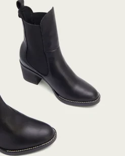 PORRONET Botines Mujer|Botines De Tacón Negro Con Elasticos Nekane