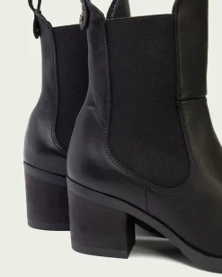 PORRONET Botines Mujer|Botines De Tacón Negro Con Elasticos Nekane